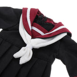 Maxbell Lovely Doll Mini School Uniform Dress Clothes for 1/6 Girl Dolls Black