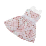 Maxbell Lovely Doll Mini Sleeveless Plaid Dress Clothes for 1/6 Girl Dolls Pink
