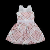 Maxbell Lovely Doll Mini Sleeveless Plaid Dress Clothes for 1/6 Girl Dolls Pink