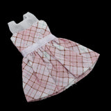 Maxbell Lovely Doll Mini Sleeveless Plaid Dress Clothes for 1/6 Girl Dolls Pink