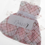 Maxbell Lovely Doll Mini Sleeveless Plaid Dress Clothes for 1/6 Girl Dolls Pink