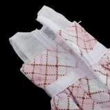 Maxbell Lovely Doll Mini Sleeveless Plaid Dress Clothes for 1/6 Girl Dolls Pink