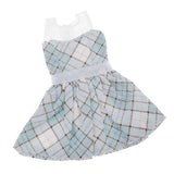 Maxbell Lovely Doll Mini Sleeveless Plaid Dress Clothes for 1/6 Girl Dolls Orange