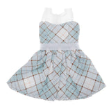 Maxbell Lovely Doll Mini Sleeveless Plaid Dress Clothes for 1/6 Girl Dolls Orange