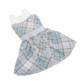 Maxbell Lovely Doll Mini Sleeveless Plaid Dress Clothes for 1/6 Girl Dolls Orange
