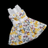Maxbell Lovely Doll Mini Sleeveless Plaid Dress Clothes for 1/6 Girl Dolls Yellow
