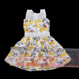 Maxbell Lovely Doll Mini Sleeveless Plaid Dress Clothes for 1/6 Girl Dolls Yellow