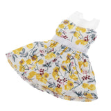 Maxbell Lovely Doll Mini Sleeveless Plaid Dress Clothes for 1/6 Girl Dolls Yellow