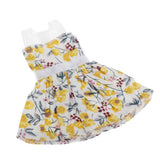 Maxbell Lovely Doll Mini Sleeveless Plaid Dress Clothes for 1/6 Girl Dolls Yellow