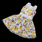 Maxbell Lovely Doll Mini Sleeveless Plaid Dress Clothes for 1/6 Girl Dolls Yellow