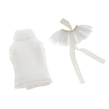 Maxbell Knitted Turtleneck Vest and Tulle Skirt for 1/12 OB11 Doll Clothes Ginger