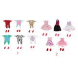 Maxbell 6 Set 16cm/6inch Mini Girl Doll Jumpsuit Shoes Suit DIY Dress up Accessory