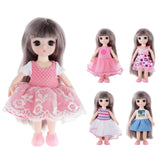 Maxbell 5 Set 16cm/6inch Mini Doll Dress Skirt Shoes Suit DIY Dress up Accessory