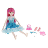 Maxbell 20 Jointed Female Doll Body Part for 36cm BJD Doll Replacements D