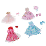 Maxbell Pretty Fashion Princess Doll Tee Dress Clothes Suit Set Fit for 14inch Dolls