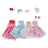 Maxbell Pretty Fashion Princess Doll Tee Dress Clothes Suit Set Fit for 14inch Dolls