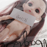 Maxbell Lovely 16cm Ball Jointed Girl Doll Nude Body DIY Parts Brown Horsetail