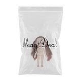 Maxbell Lovely 16cm Ball Jointed Girl Doll Nude Body DIY Parts Brown Horsetail