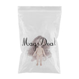 Maxbell Lovely 16cm Ball Jointed Girl Doll Nude Body DIY Parts Gray Curly Hair