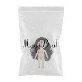 Maxbell Lovely 16cm Ball Jointed Girl Doll Nude Body DIY Parts Black Curly Hair