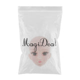 Maxbell Plastic Girl Doll Head 4D Real Eyelashes for 1/3 Doll Body Parts Brown Eyes