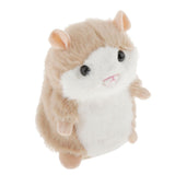 Maxbell 12cm Talking Walking Plush Hamster Kids Interactive Toy Gift Brown