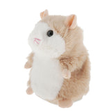 Maxbell 12cm Talking Walking Plush Hamster Kids Interactive Toy Gift Brown