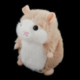 Maxbell 12cm Talking Walking Plush Hamster Kids Interactive Toy Gift Brown