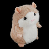 Maxbell 12cm Talking Walking Plush Hamster Kids Interactive Toy Gift Brown