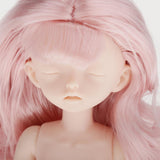 Maxbell Lovely 28cm Girl Doll Nude Body Part Light Pink Curly Hair Bangs