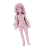 Maxbell Lovely 28cm Girl Doll Nude Body Part Light Pink Curly Hair Bangs