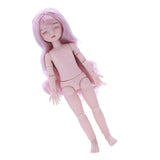 Maxbell Lovely 28cm Girl Doll Nude Body Part Light Pink Curly Hair Bangs