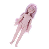 Maxbell Lovely 28cm Girl Doll Nude Body Part Light Pink Curly Hair Bangs
