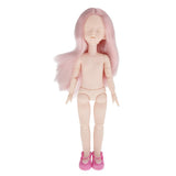 Maxbell Lovely 28cm Girl Doll Nude Body Part Pink Straight Hair Central Parting