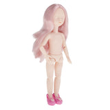 Maxbell Lovely 28cm Girl Doll Nude Body Part Pink Straight Hair Central Parting
