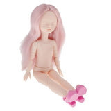 Maxbell Lovely 28cm Girl Doll Nude Body Part Pink Straight Hair Central Parting