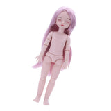 Maxbell Lovely 28cm Girl Doll Nude Body Part Pink Straight Hair Central Parting