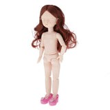 Maxbell Lovely 28cm Girl Doll Nude Body Part Brown Curly Hair