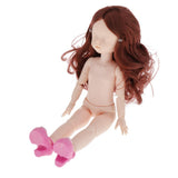 Maxbell Lovely 28cm Girl Doll Nude Body Part Brown Curly Hair