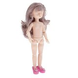 Maxbell Lovely 28cm Girl Doll Nude Body Part Gray Curly Hair Bangs