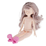 Maxbell Lovely 28cm Girl Doll Nude Body Part Gray Curly Hair Bangs