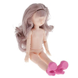 Maxbell Lovely 28cm Girl Doll Nude Body Part Gray Curly Hair Bangs
