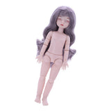 Maxbell Lovely 28cm Girl Doll Nude Body Part Gray Curly Hair Bangs