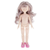 Maxbell Lovely 28cm Girl Doll Nude Body Part Gray Curly Hair Bangs