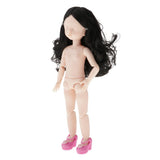 Maxbell Lovely 28cm Girl Doll Nude Body Part Black Curly Hair