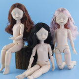 Maxbell Lovely 28cm Girl Doll Nude Body Part Black Curly Hair