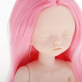 Maxbell Lovely 28cm Girl Doll Nude Body Part Rose Pink Straight Hair Central Parting