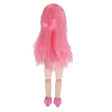Maxbell Lovely 28cm Girl Doll Nude Body Part Rose Pink Straight Hair Central Parting
