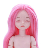 Maxbell Lovely 28cm Girl Doll Nude Body Part Rose Pink Straight Hair Central Parting