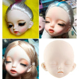 Maxbell 1/6 Jointed Female Doll Head Parts (No Makeup)for BJD Doll Accessories